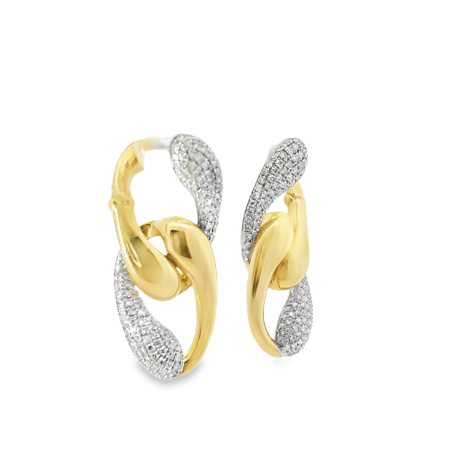 0.69CT Diamond Earring 14k Yellow Gold