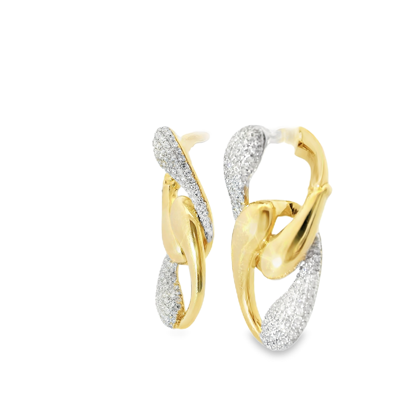 0.69CT Diamond Earring 14k Yellow Gold