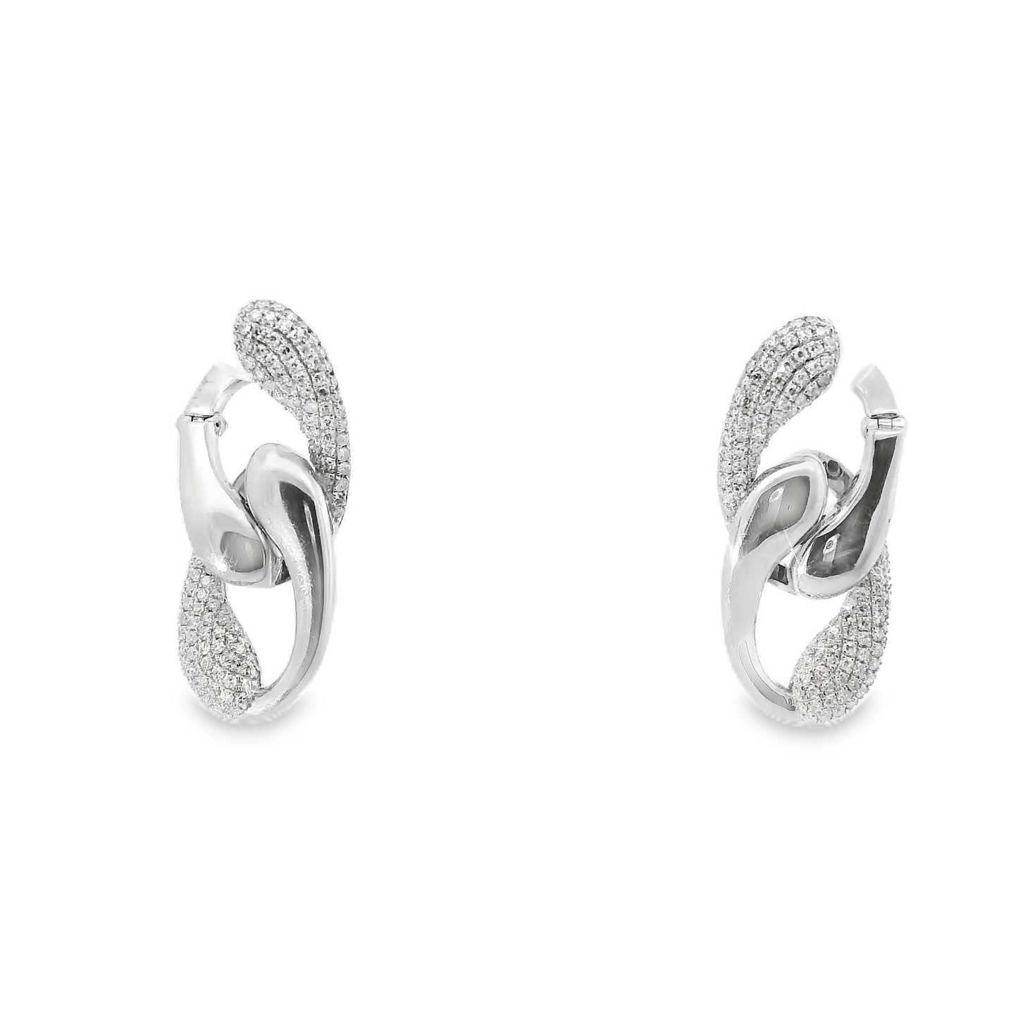 0.69CT Diamond Earring 14k White Gold