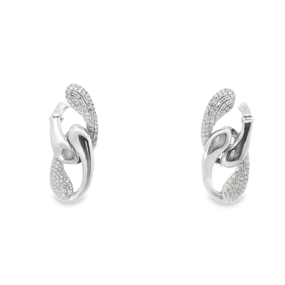 0.69CT Diamond Earring 14k White Gold