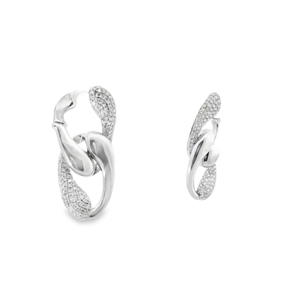 0.69CT Diamond Earring 14k White Gold