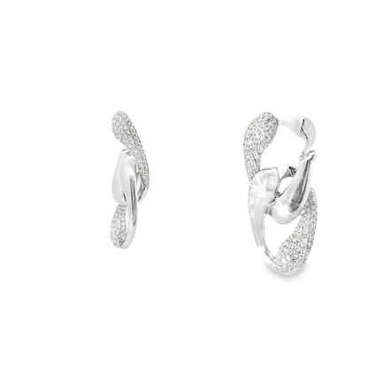 0.69CT Diamond Earring 14k White Gold