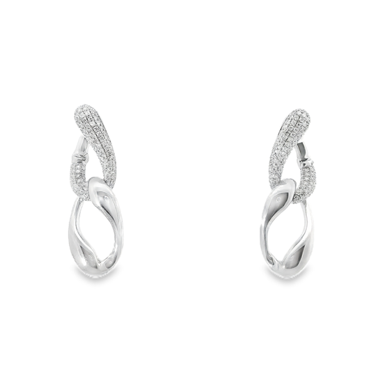 0.54CT Diamond Earring 14k White Gold