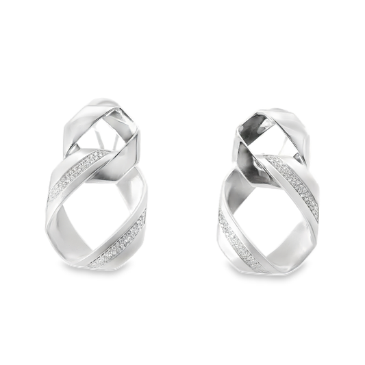 0.35CT Diamond Earring 14k White Gold