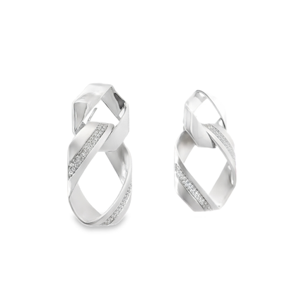 0.35CT Diamond Earring 14k White Gold