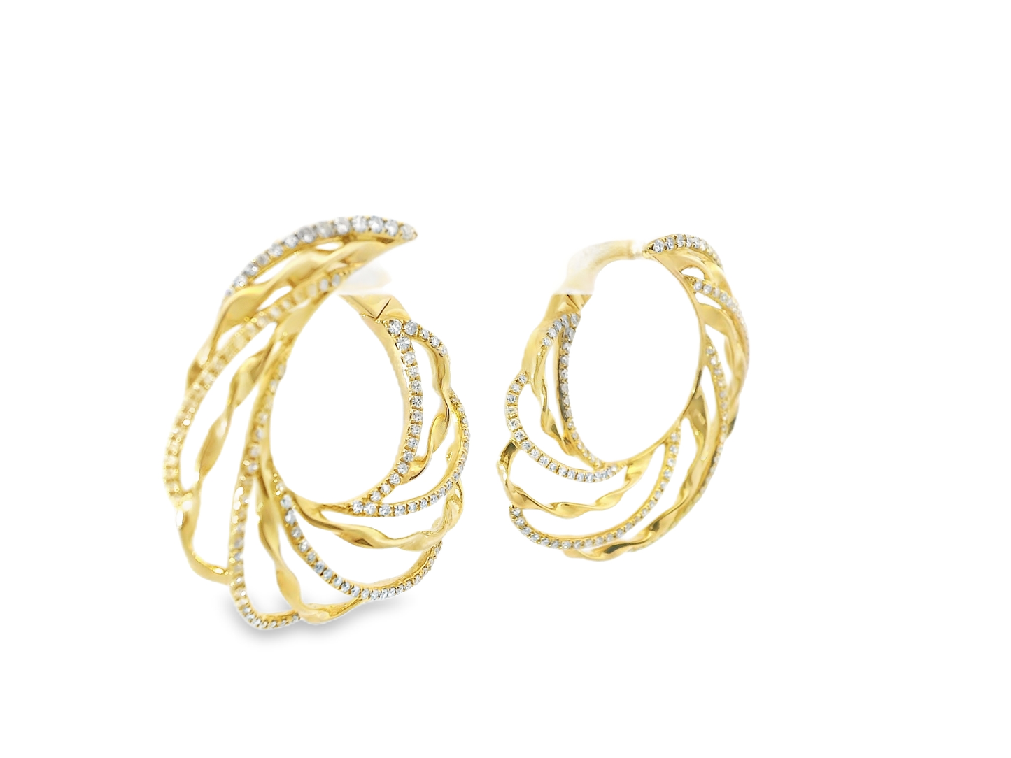 0.79CT Diamond Earring 14k Yellow Gold