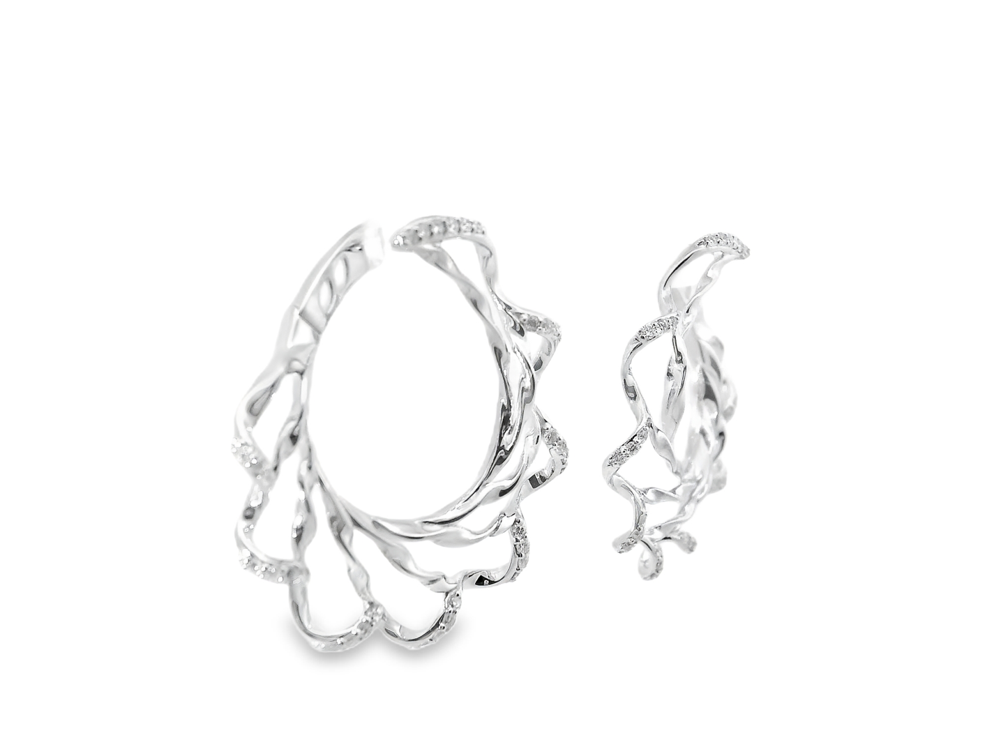 0.51CT Diamond Earring 14k White Gold