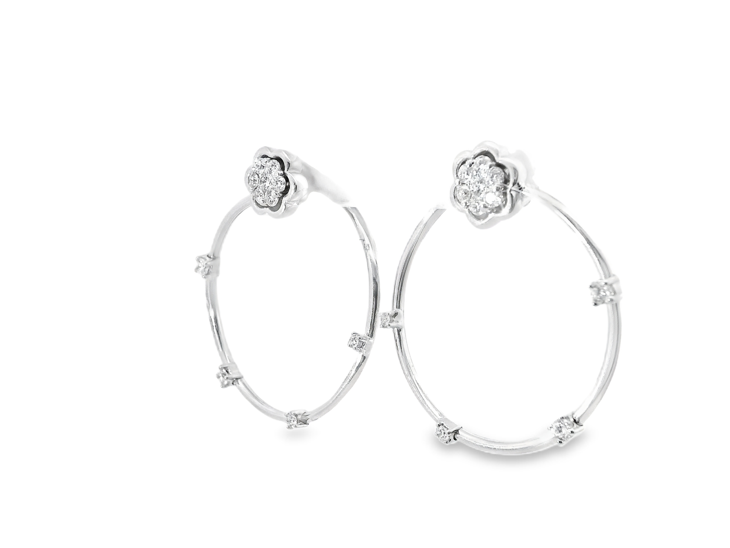 1.16CT Diamond Earring 18k White Gold