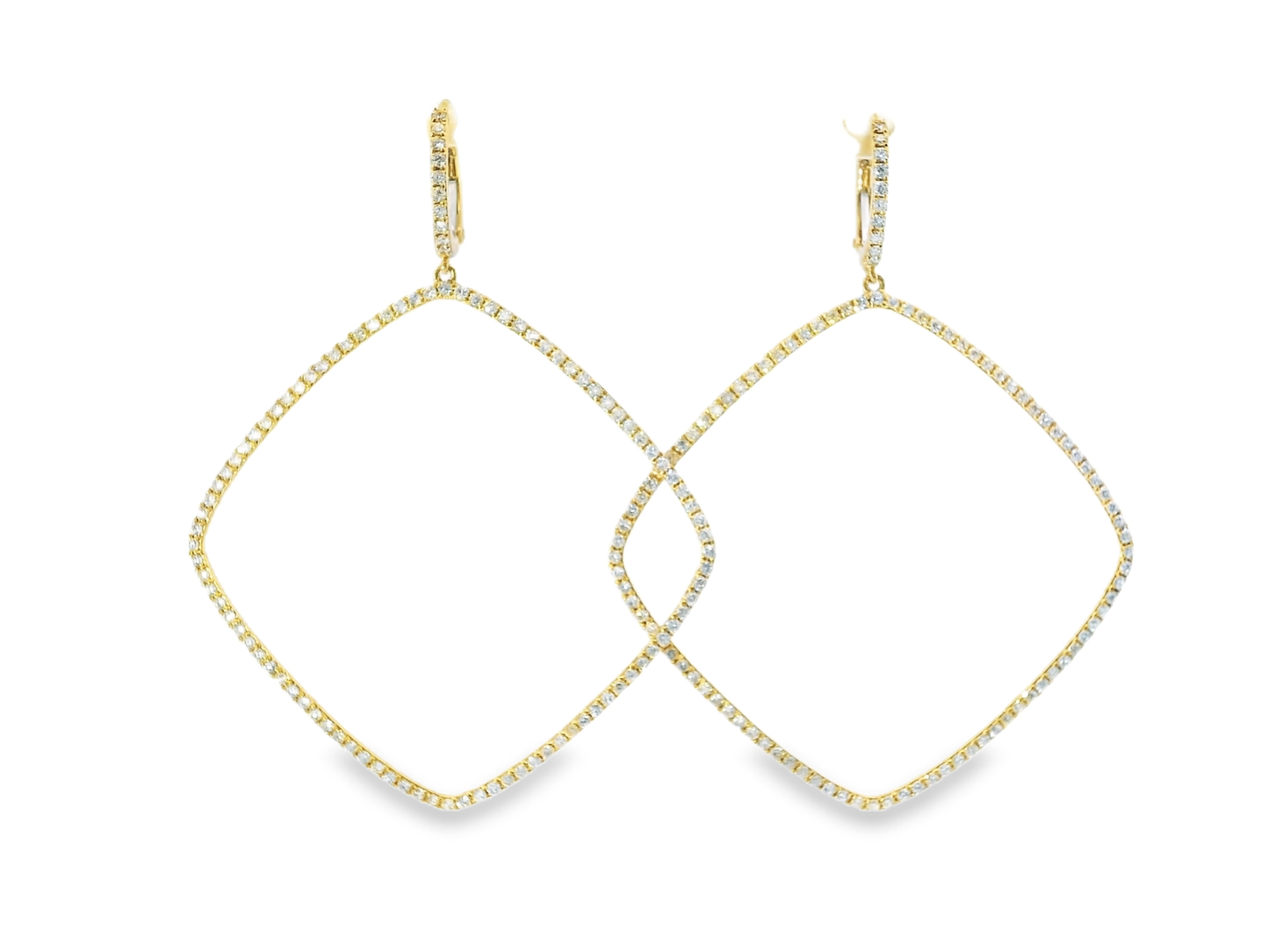 1.55CT Diamond Earring 18k Yellow Gold