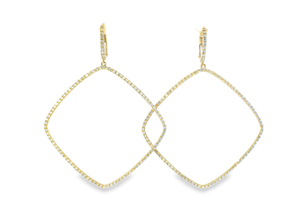 1.55CT Diamond Earring 18k Yellow Gold