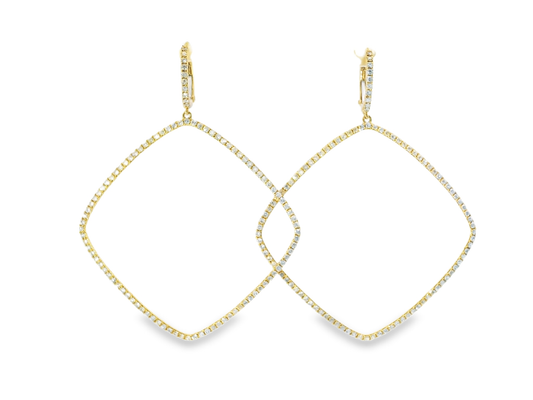 1.55CT Diamond Earring 18k Yellow Gold