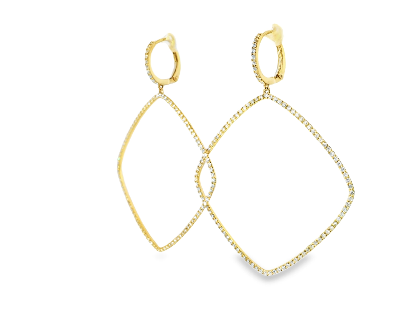 1.55CT Diamond Earring 18k Yellow Gold