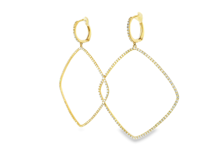 1.55CT Diamond Earring 18k Yellow Gold