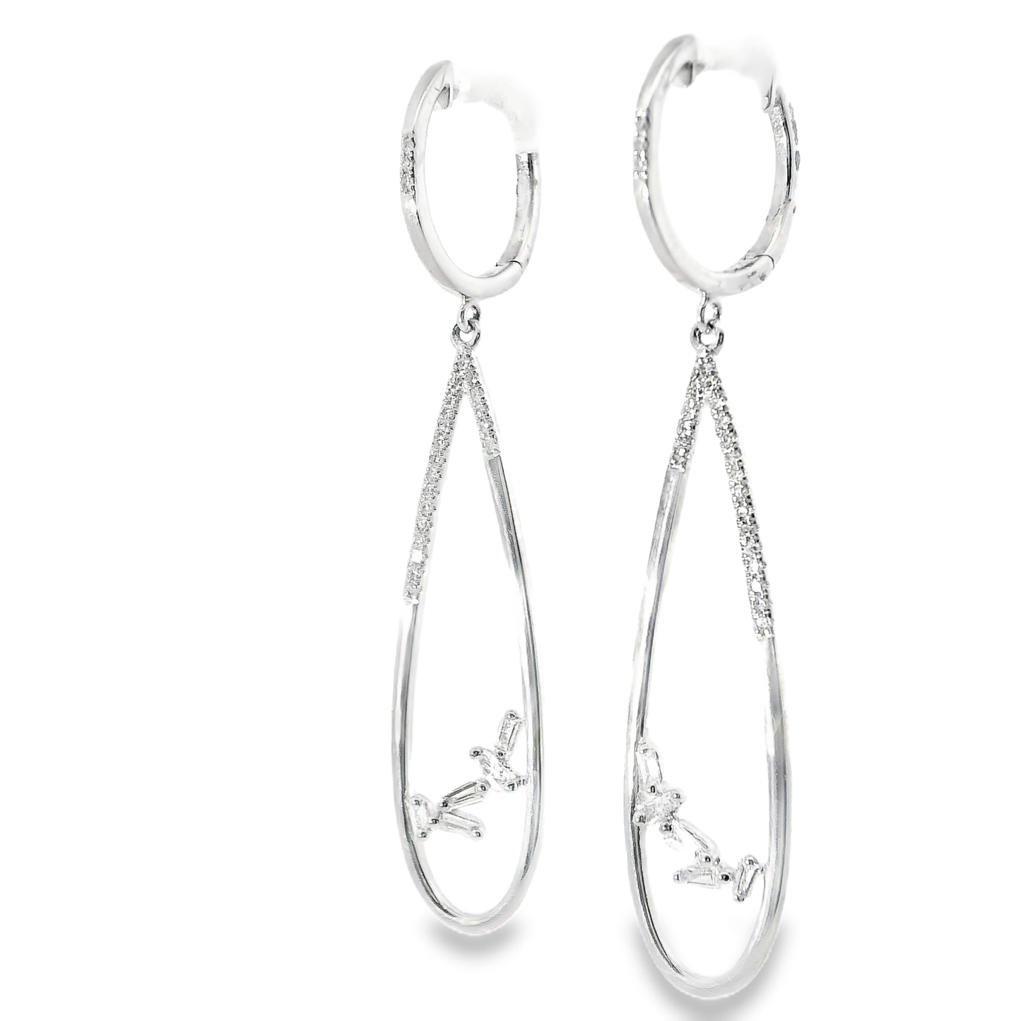 0.40CT Diamond Earring 14k White Gold