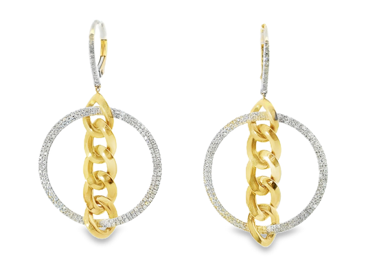 2.32CT Diamond Earring 14k White Gold