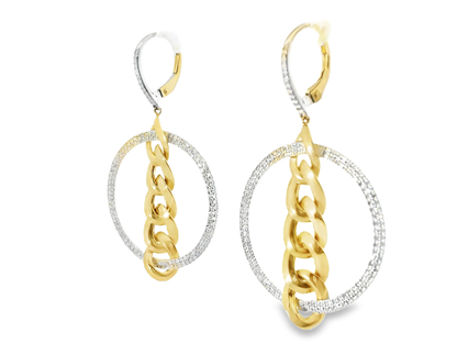 2.32CT Diamond Earring 14k White Gold