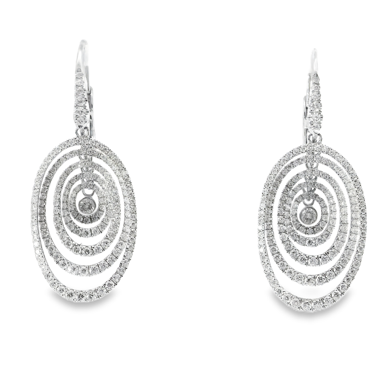 2.32CT Diamond Earring 14k White Gold