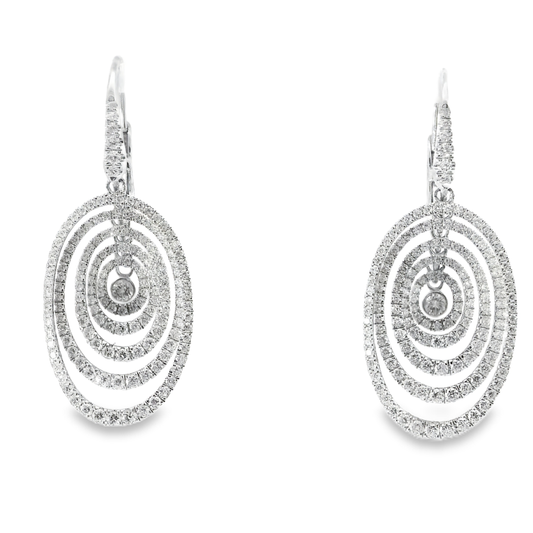 2.32CT Diamond Earring 14k White Gold