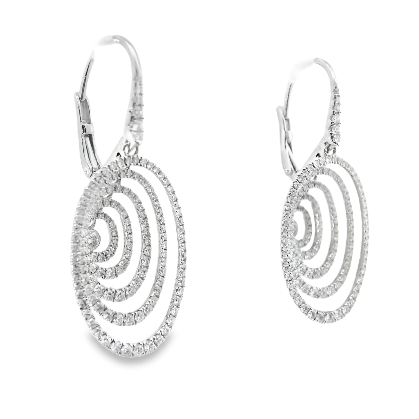 2.32CT Diamond Earring 14k White Gold