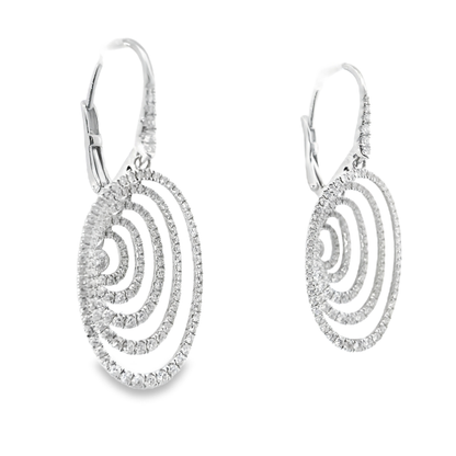 2.32CT Diamond Earring 14k White Gold