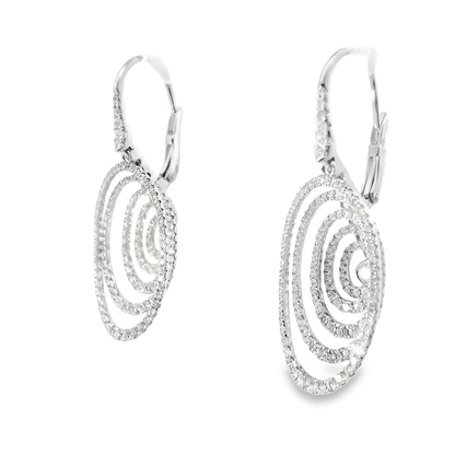 2.32CT Diamond Earring 14k White Gold