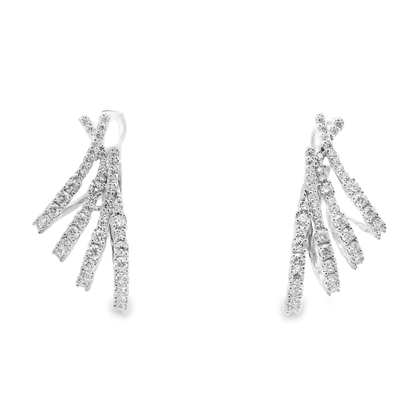 2.34CT Diamond   Earring 14k White Gold