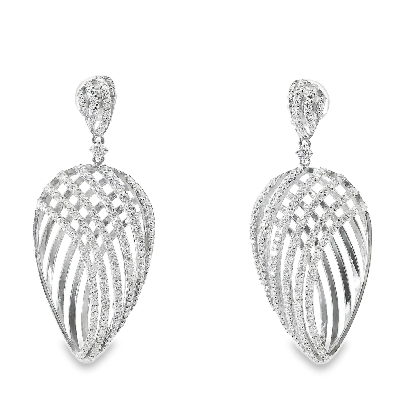 3.15Ct Diamond Earring 14k White Gold