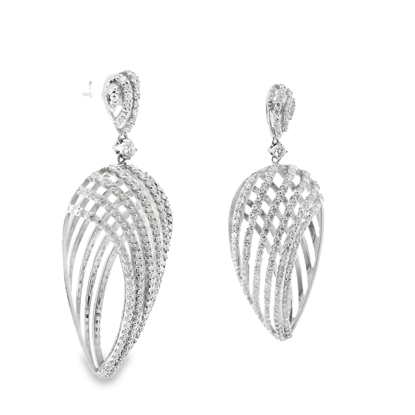 3.15Ct Diamond Earring 14k White Gold