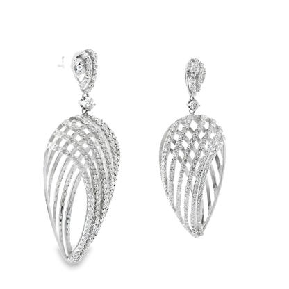 3.15Ct Diamond Earring 14k White Gold