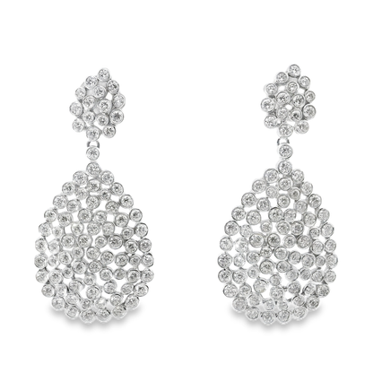 6.27CT Diamond   Earring 18k White Gold