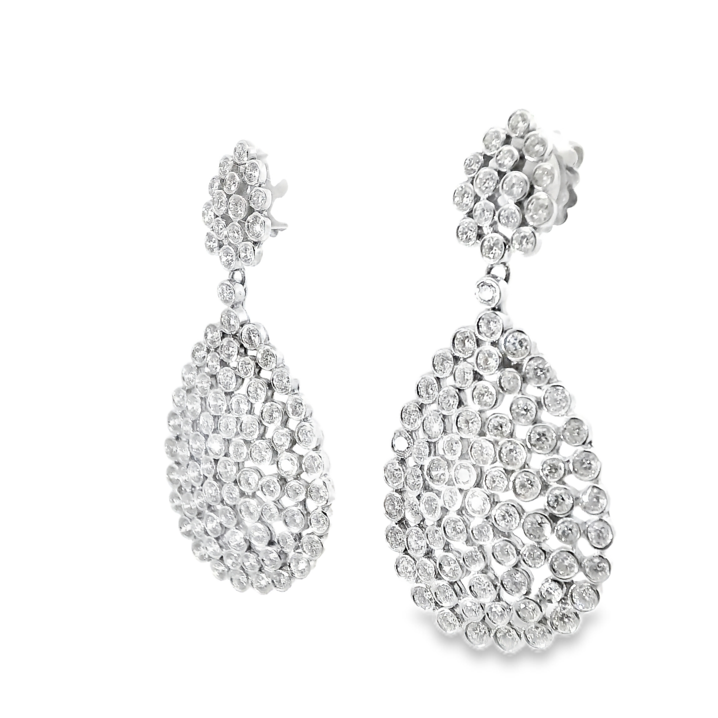 6.27CT Diamond   Earring 18k White Gold