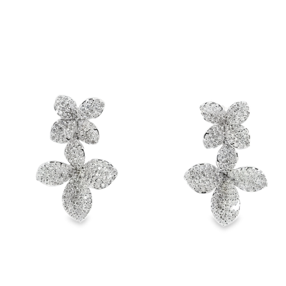 2.27CT Diamond   Earring 14k White Gold