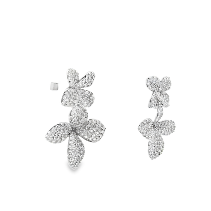2.27CT Diamond   Earring 14k White Gold