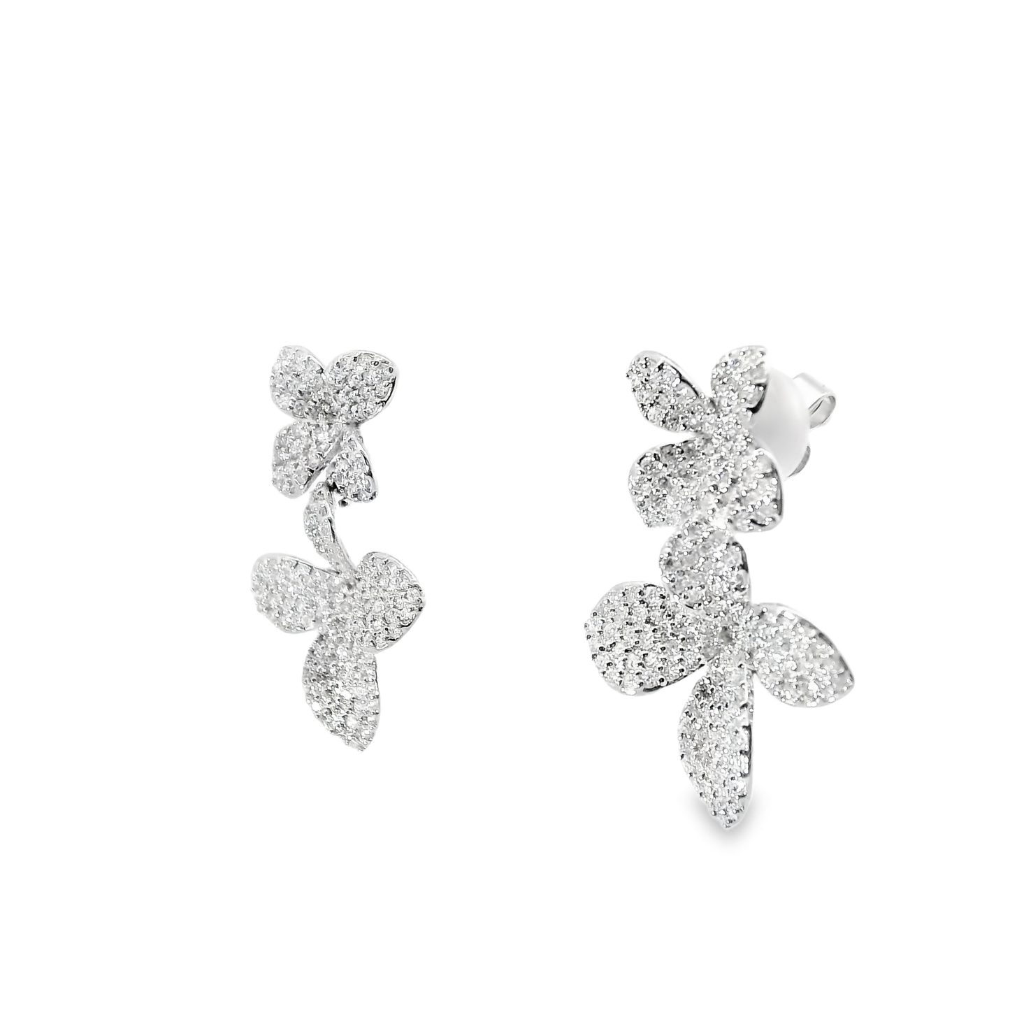 2.27CT Diamond   Earring 14k White Gold