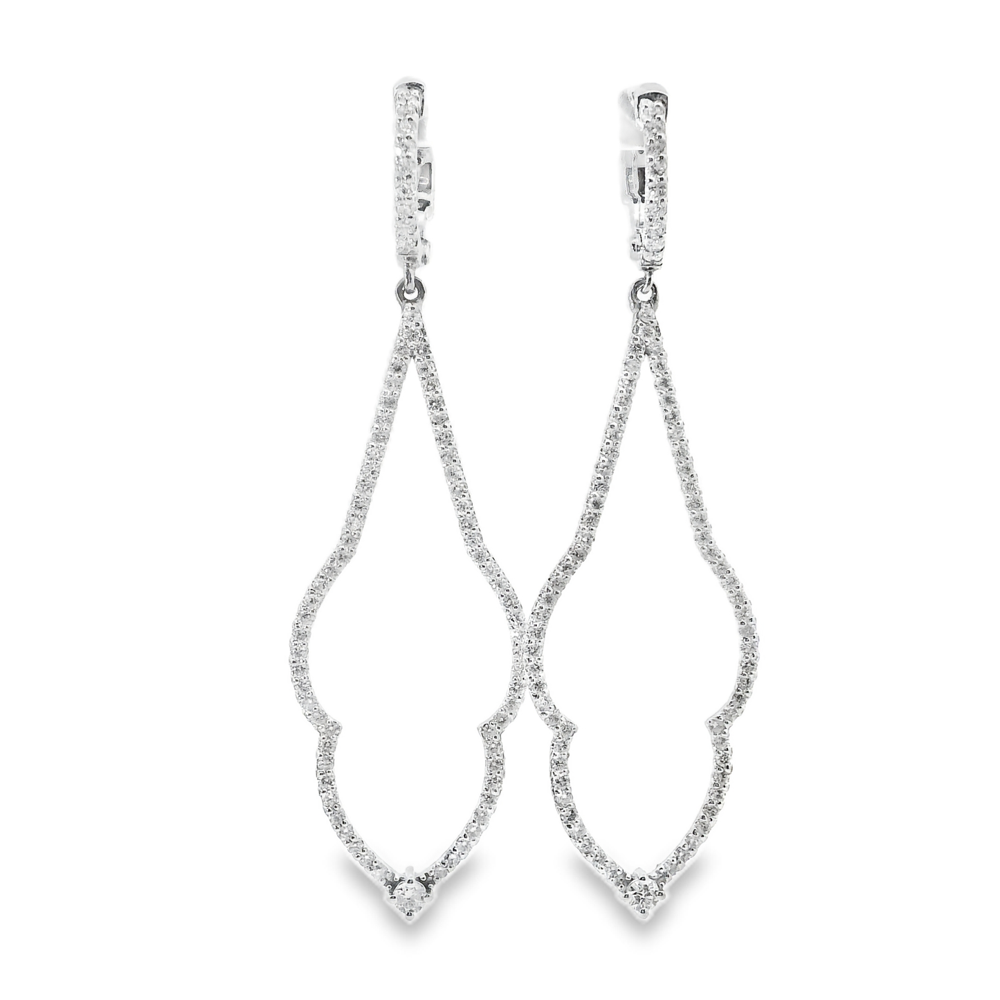 1.38CT Diamond Earring 14k White Gold