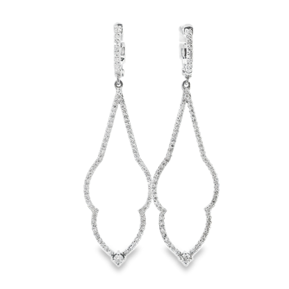 1.38CT Diamond Earring 14k White Gold