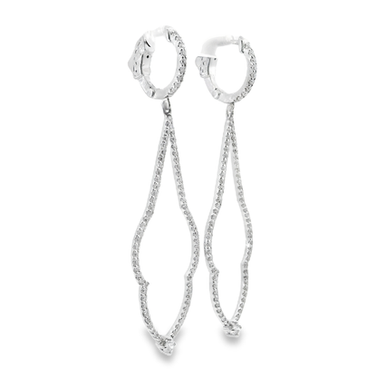 1.38CT Diamond Earring 14k White Gold