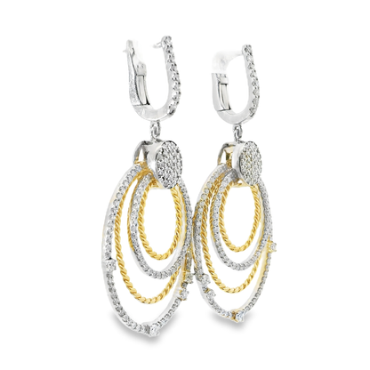 1.40CT Diamond Earring 14k Yellow Gold