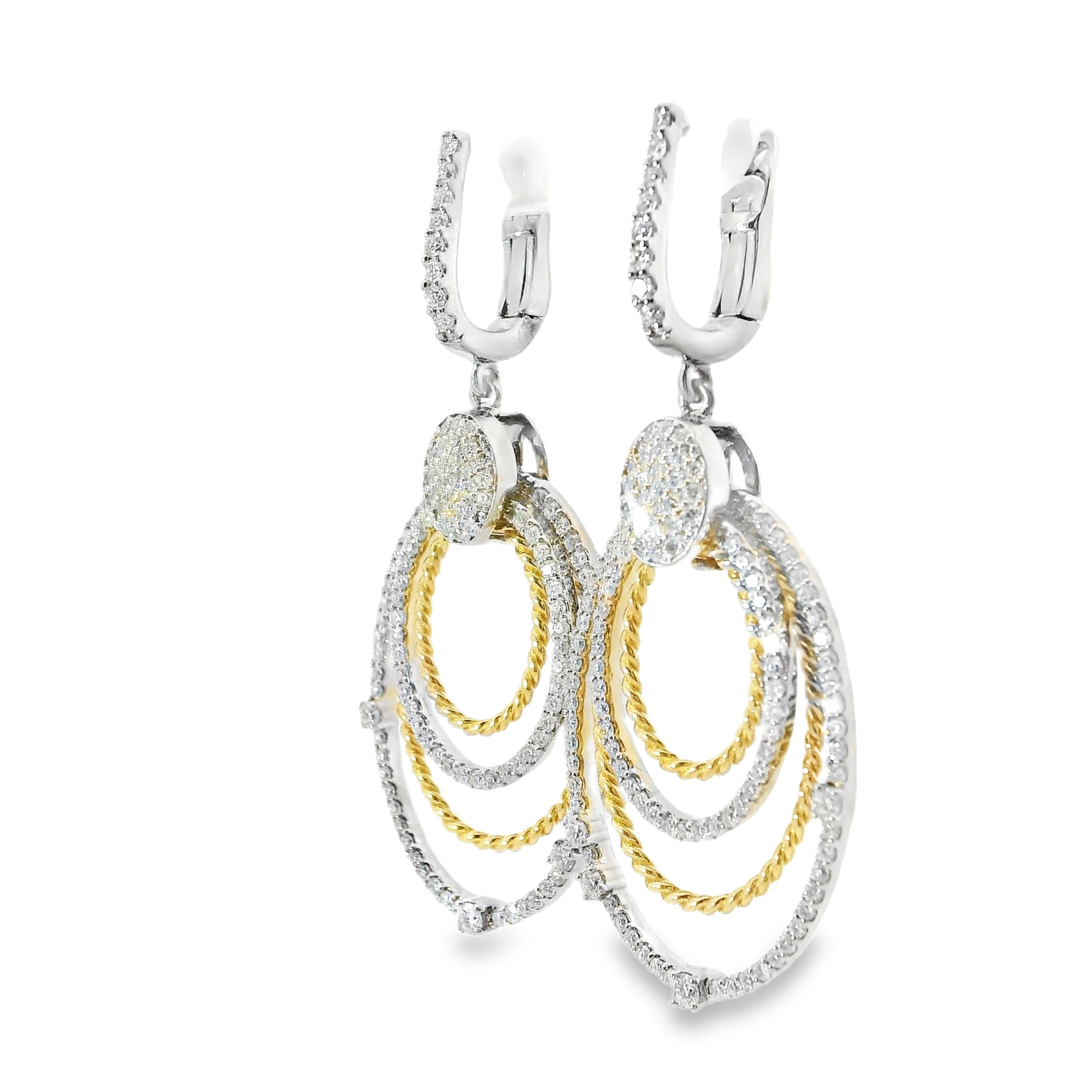 1.40CT Diamond Earring 14k Yellow Gold