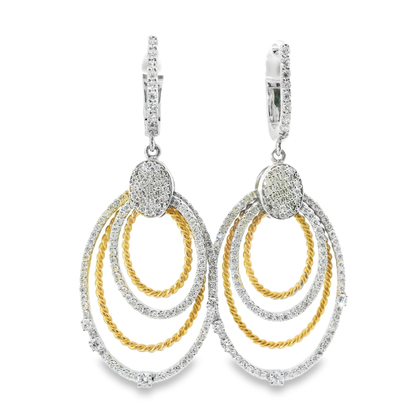 1.40CT Diamond Earring 14k Rose Gold