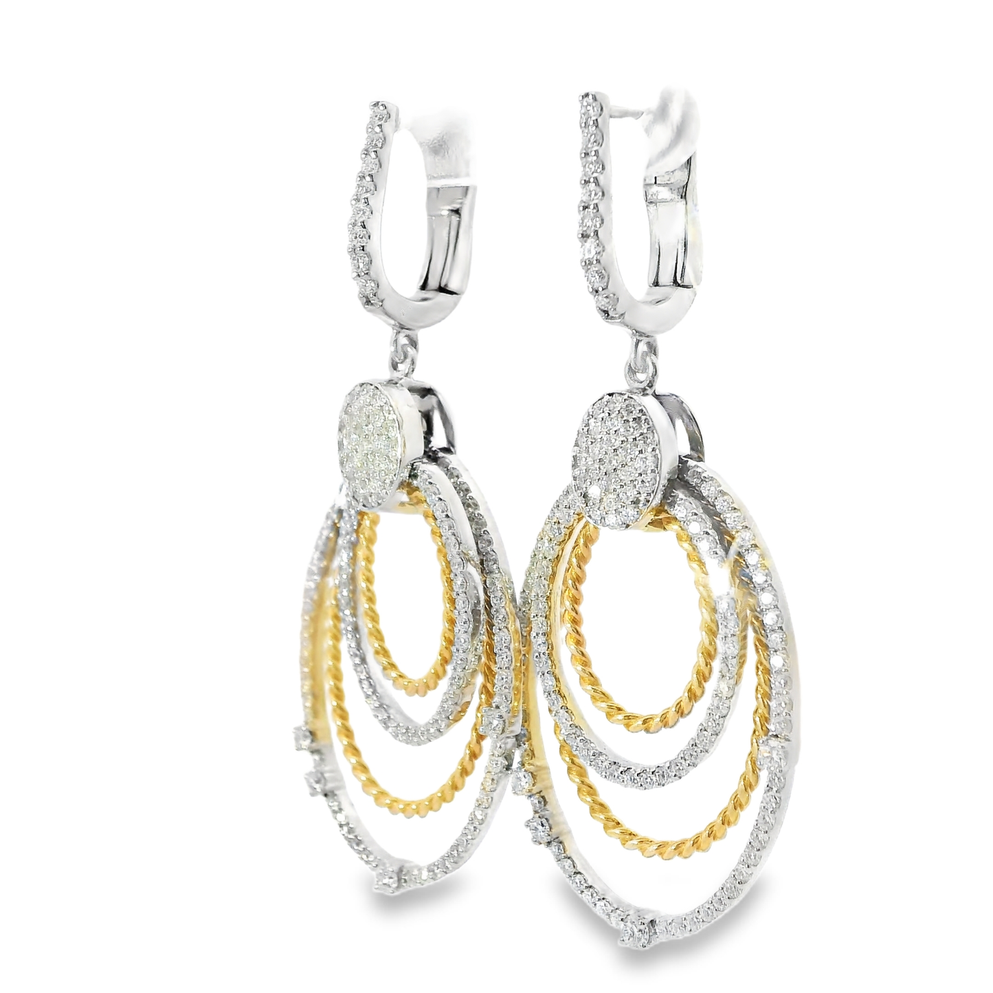 1.40CT Diamond Earring 14k Rose Gold