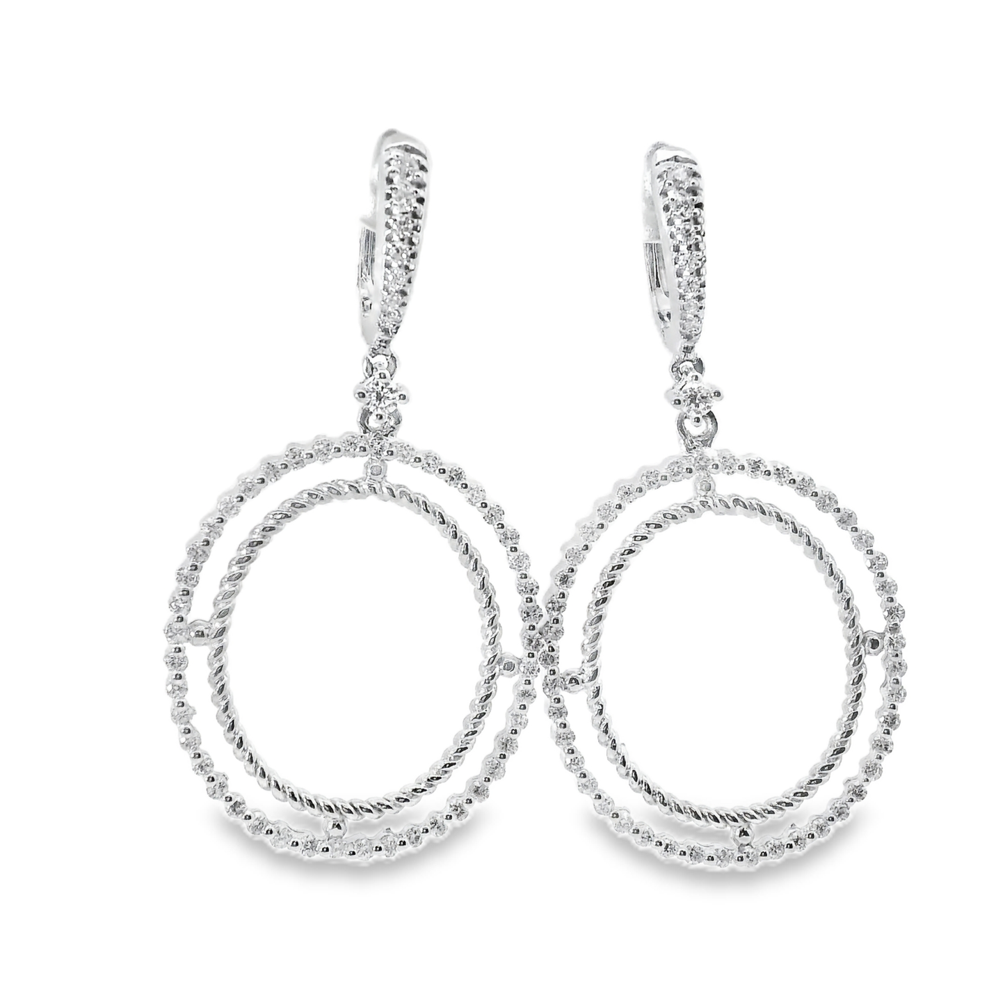 1.10CT Diamond Earring 14k White Gold