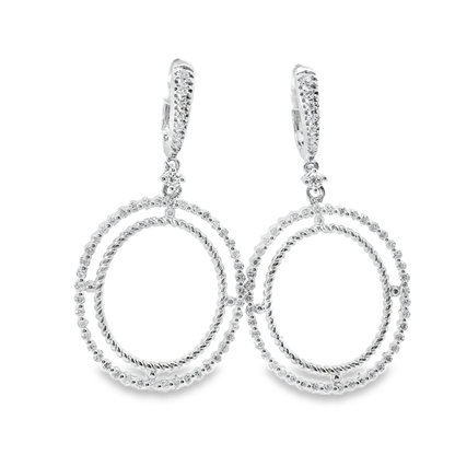 1.10CT Diamond Earring 14k White Gold