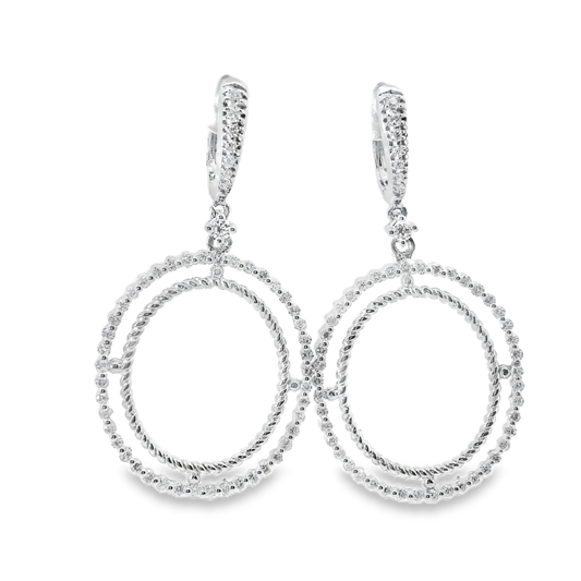 1.10CT Diamond Earring 14k White Gold