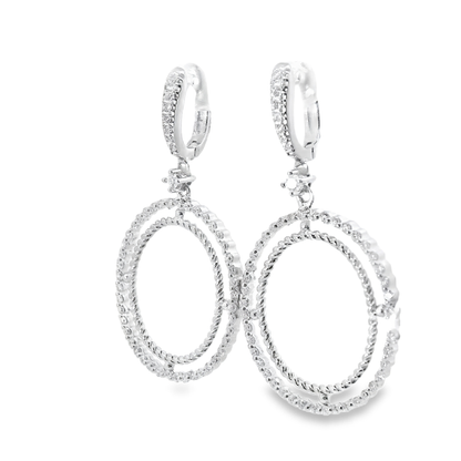 1.10CT Diamond Earring 14k White Gold