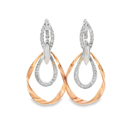 0.75CT Diamond Earring 14k Gold
