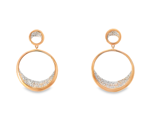 0.38CT Diamond Earrings 14k Rose Gold