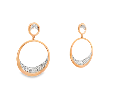 0.38CT Diamond Earrings 14k Rose Gold