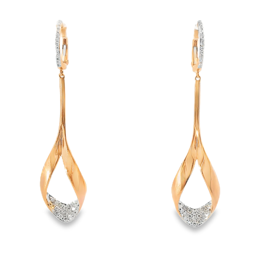 0.41CT Diamond Earring 14k Rose Gold