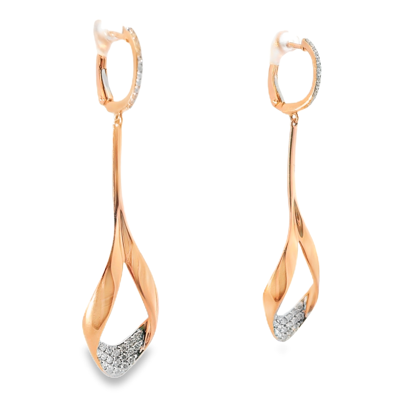 0.41CT Diamond Earring 14k Rose Gold